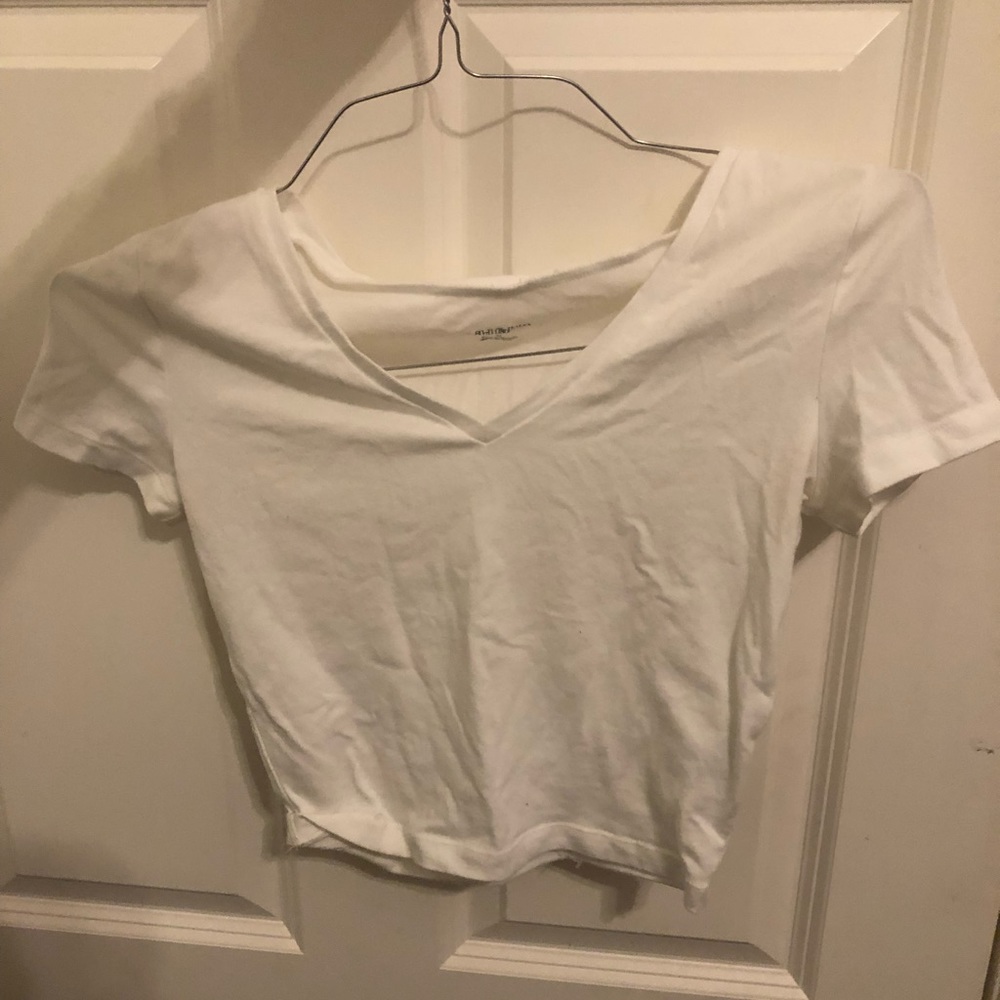 White Cropped T-Shirt